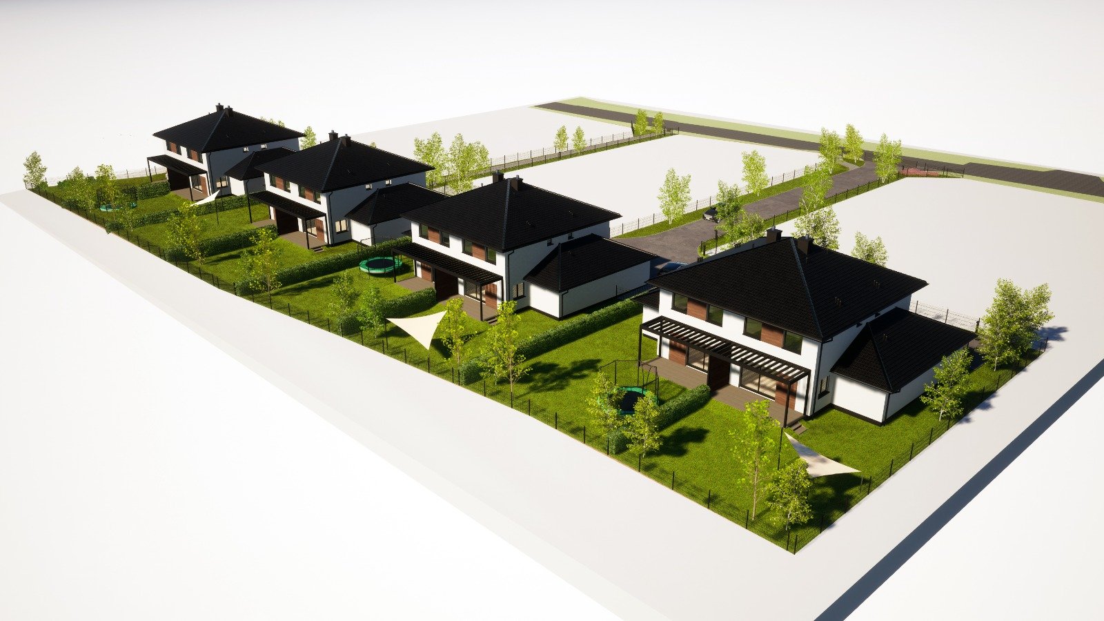 Ogrody i tarasy od strony ogrodowej